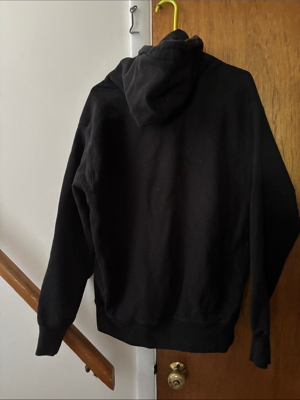 Champion reverse weave Black Full-Zip Hoodie with Small Embroidered Logo - Picture 3 of 3